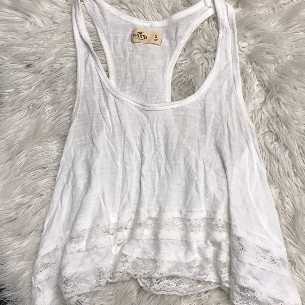White laced tank